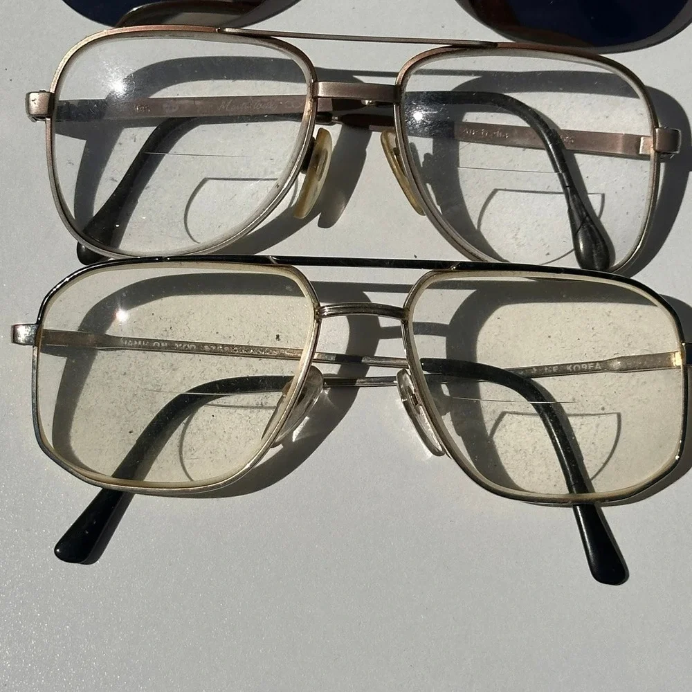 Vintage Sunglasses Eyeglasses Lot 4 Pairs Aviator Metal Frames Marty West